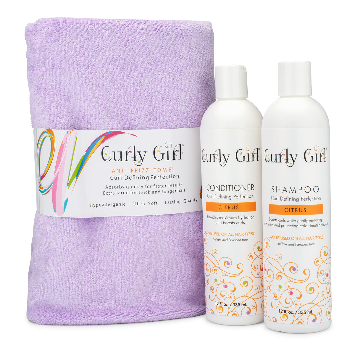 Curly Girl® Shampoo, Conditioner and Curly Girl® Towel